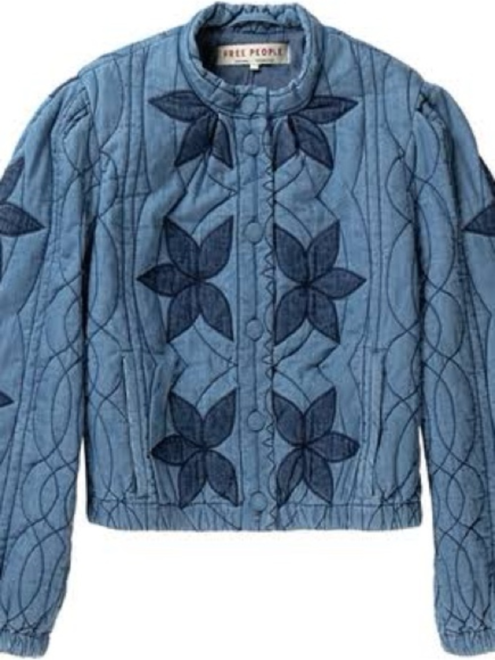 *NEW* Free People Quinn Quilted Cotton Demin Jacket, size S - Picture 4 of 8